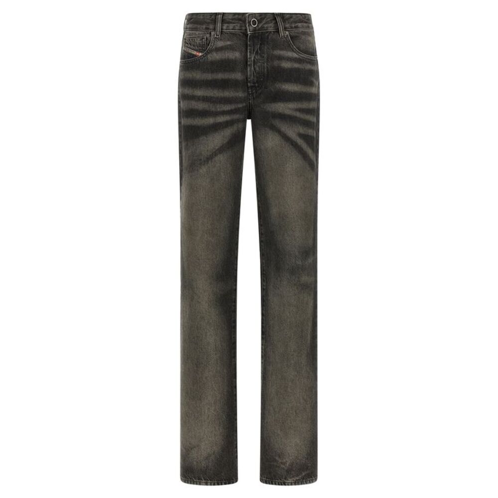 Diesel Black Cotton Straight-Leg Women's Jeans